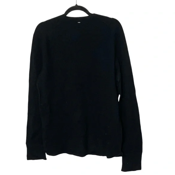 Rag & Bone Collin Wool Pique Sweater‎ Crewneck in Black XL